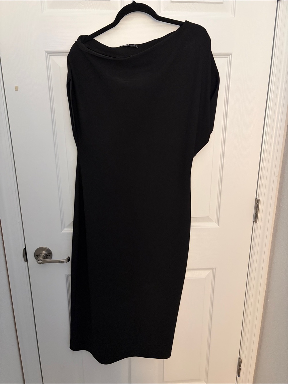 Zara Elegant Black Asymmetrical Dress
